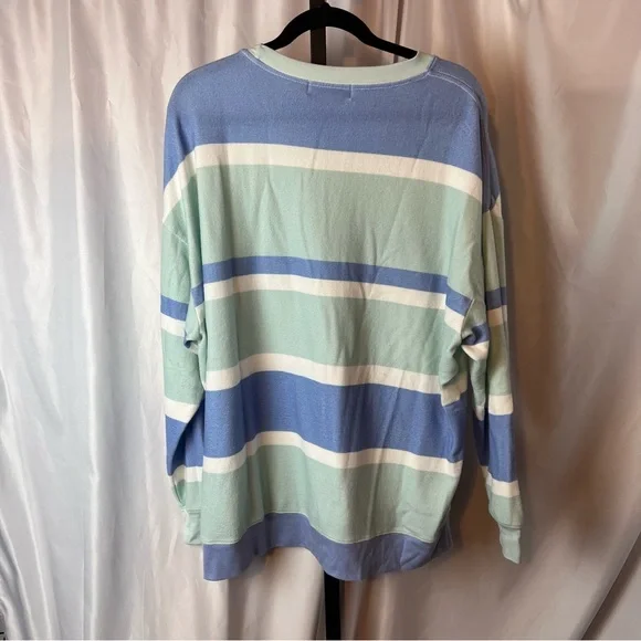 Wildfox Pool Stripes Roadtrip Long Sleeve Sweatshirt, size Medium - Picture 7 of 7